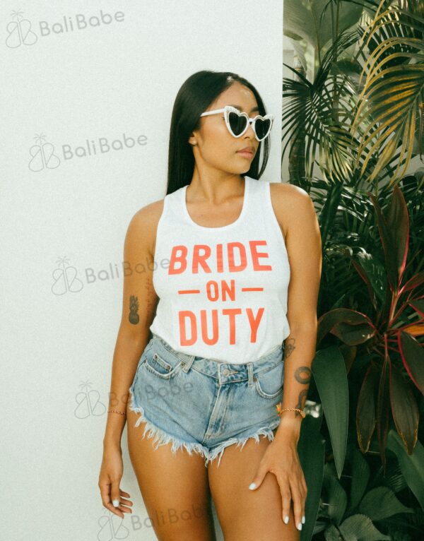 Bride On Duty White Singlet