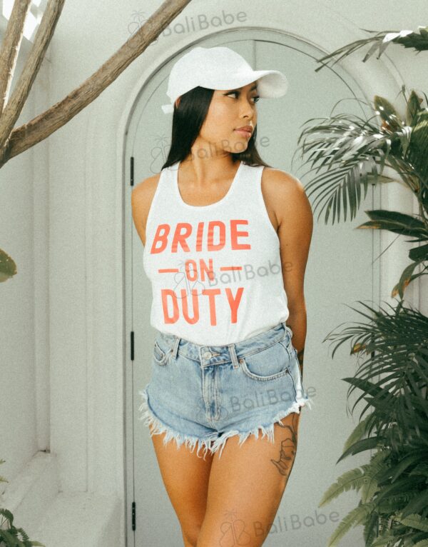 Bride On Duty White Singlet