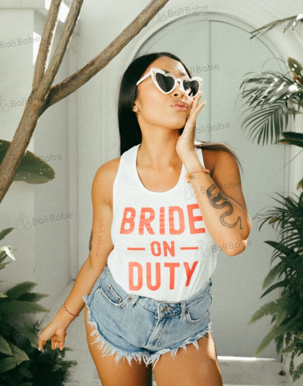 Bride On Duty White Singlet